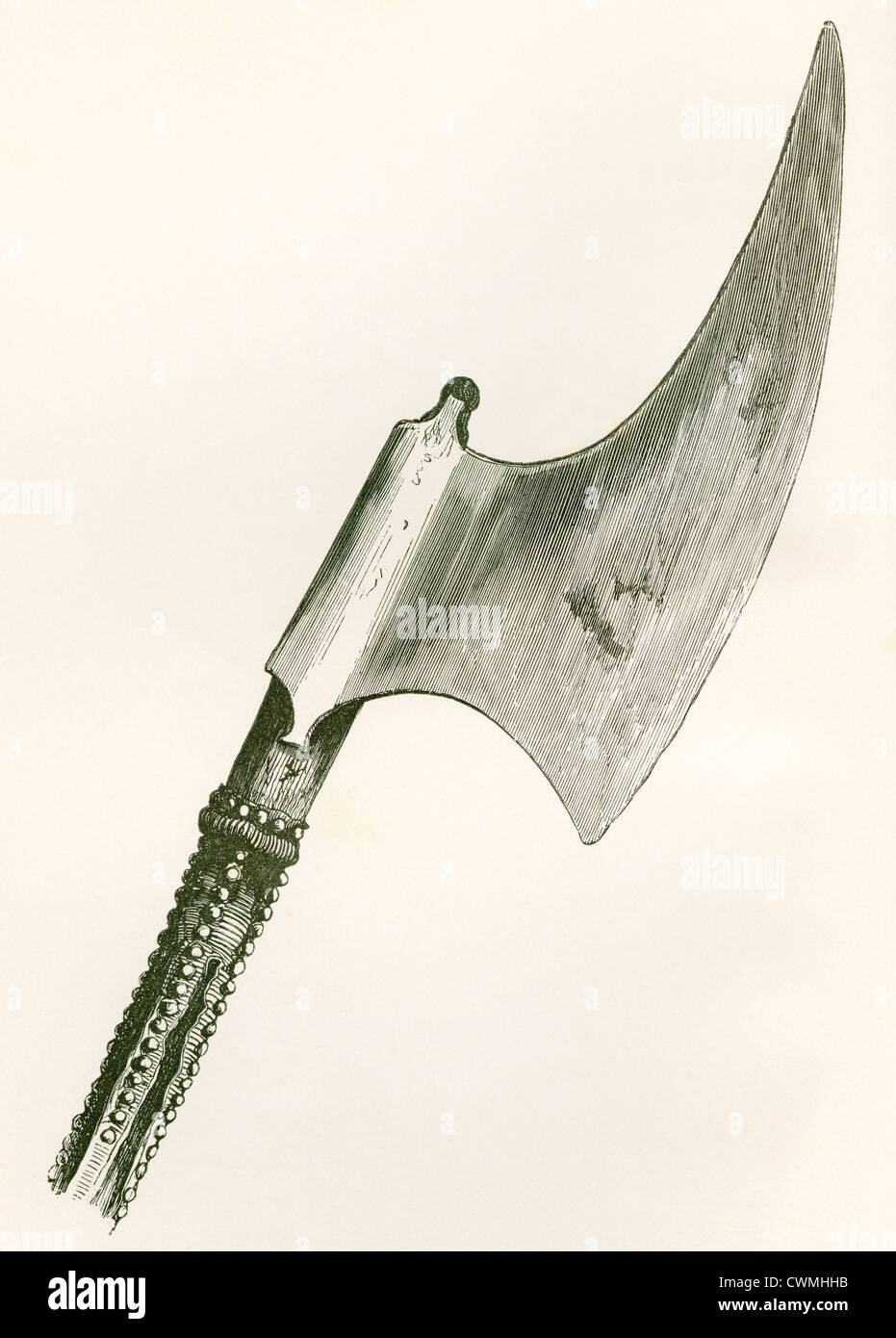 16th century Ceremonial Beheading Axe, carried by the Master Gaoler of the Tower of London. Stock Photo