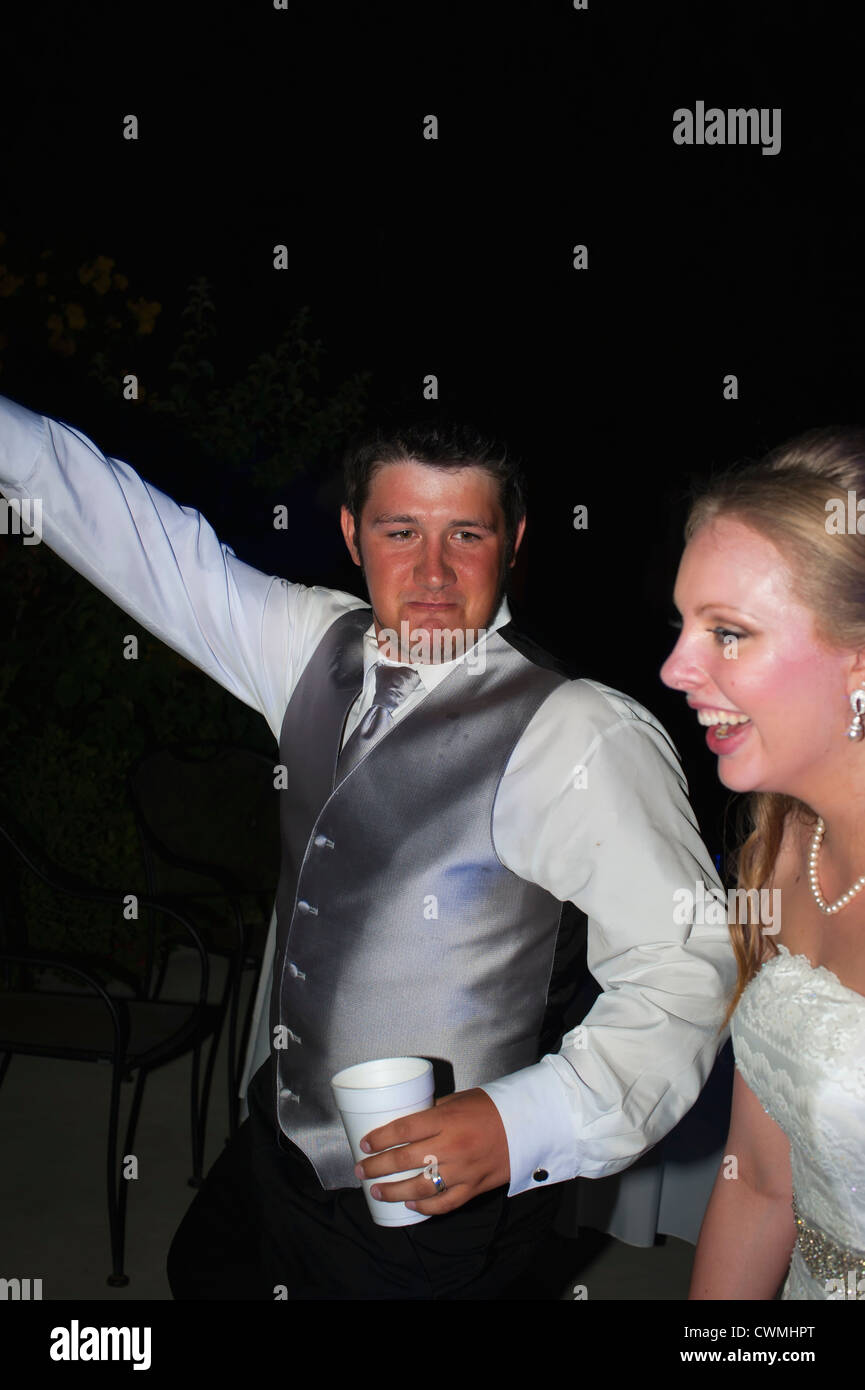 Bride and groom dancing at the wedding reception Stock Photo - Alamy