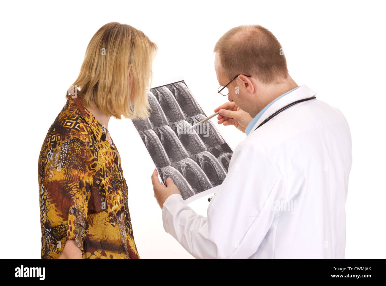Medical doctor examining a patient Stock Photo