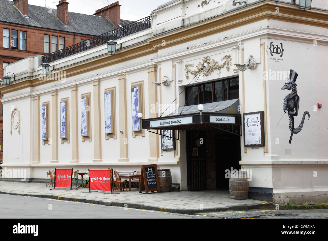 Hillhead bar, Street, in the West End of Glasgow