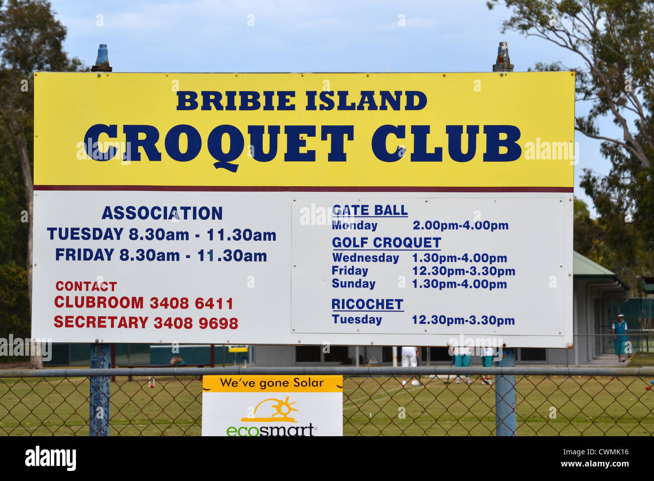 Croquet club sign open hours hires stock photography and images Alamy