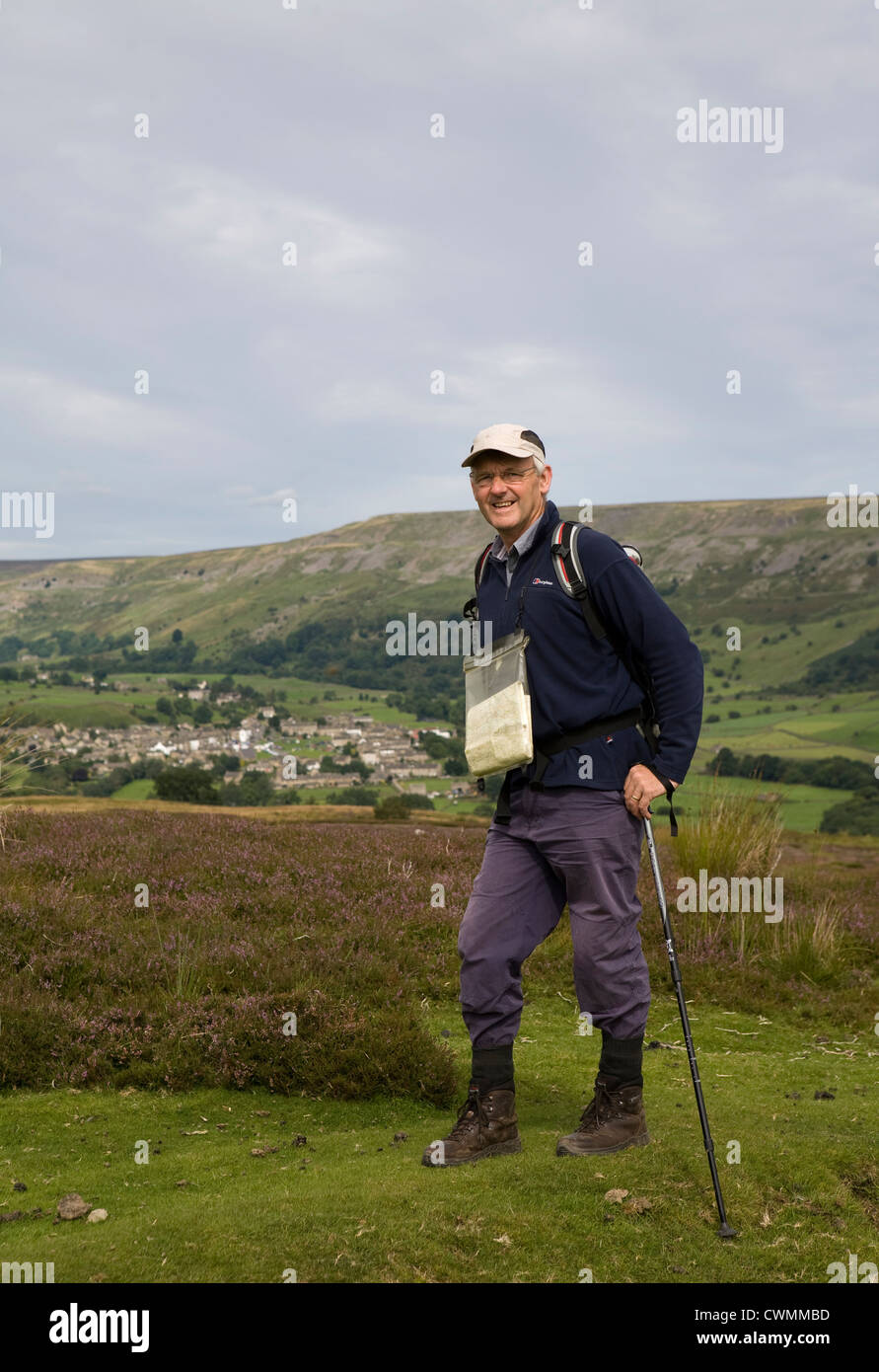 Redmire and Grinton Moors to Reeth in the North Yorkshire Dales, Richmondshire, UK Stock Photo