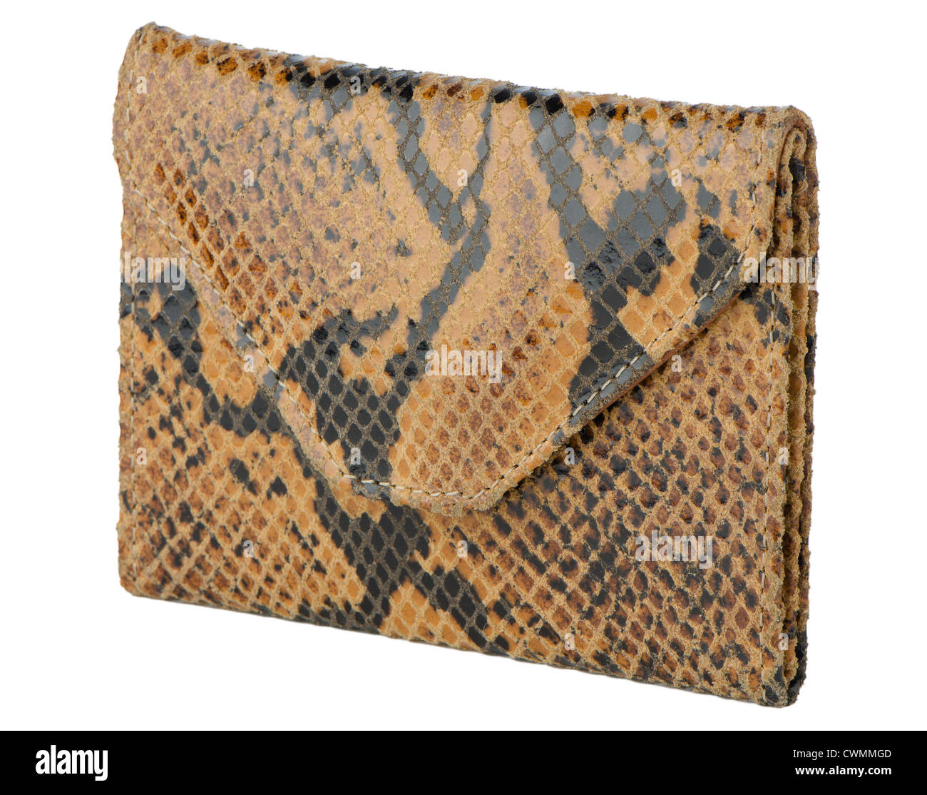 Brown leather purse isolated on white background Stock Photo - Alamy