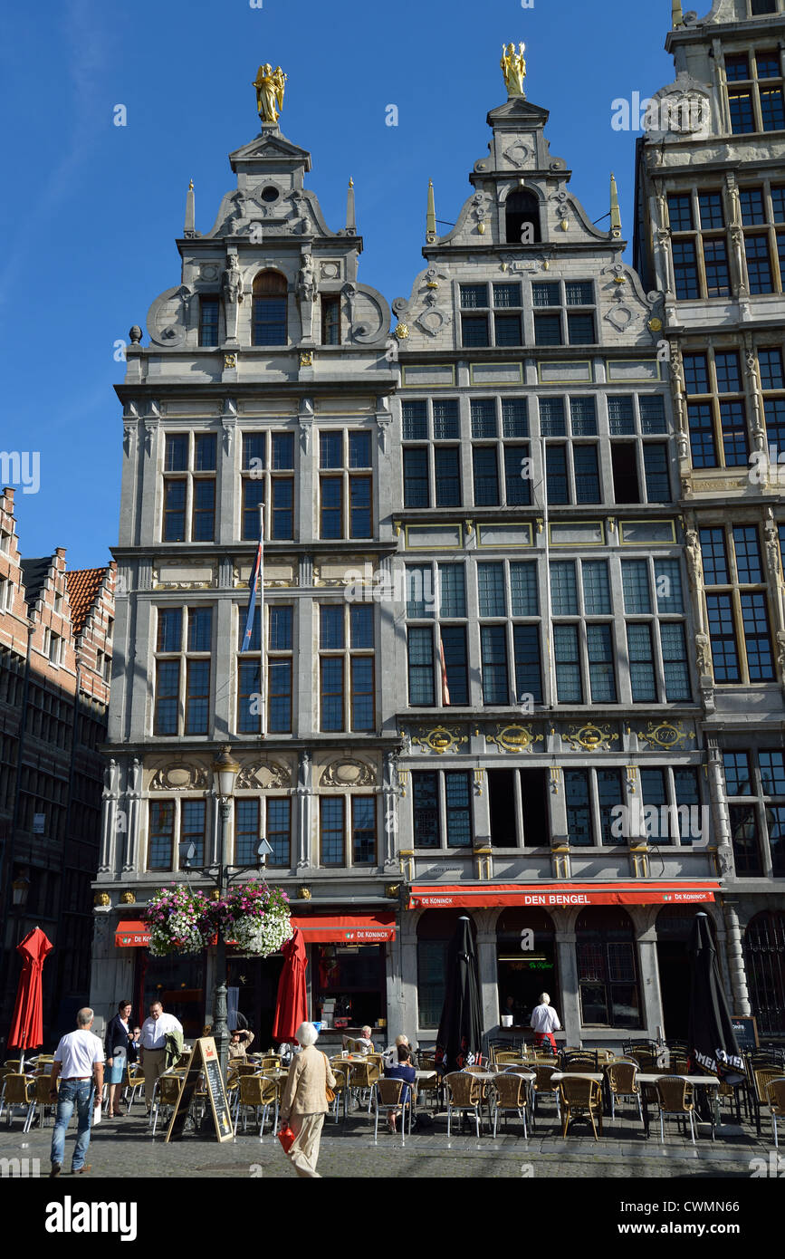 16th-century Guildhouses, Grote Markt, Antwerp, Antwerp Province, The Flemish Region, Belgium Stock Photo