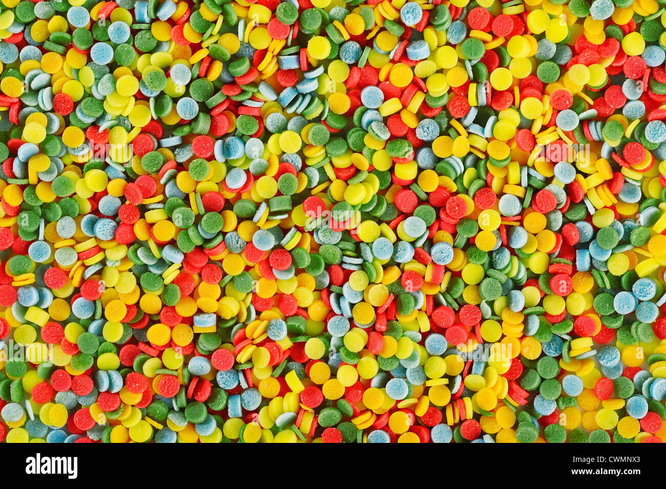 multi-colored sprinkles topping Stock Photo