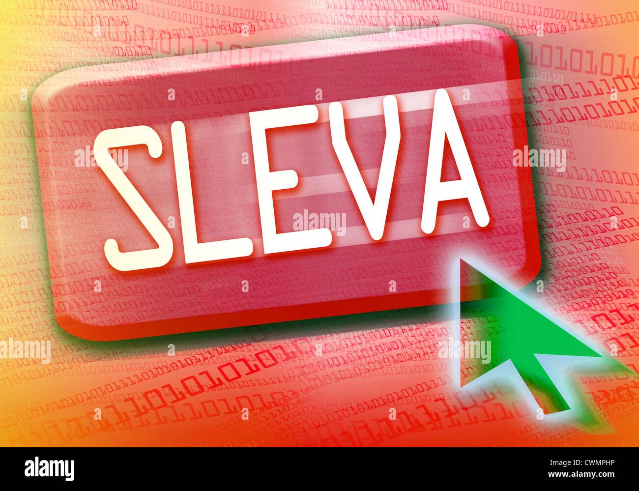 Sleva  - on-line shopping - Czech business and commerce Stock Photo