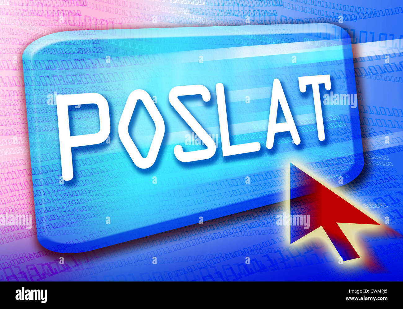 Poslat  - on-line shopping - Czech business and commerce Stock Photo