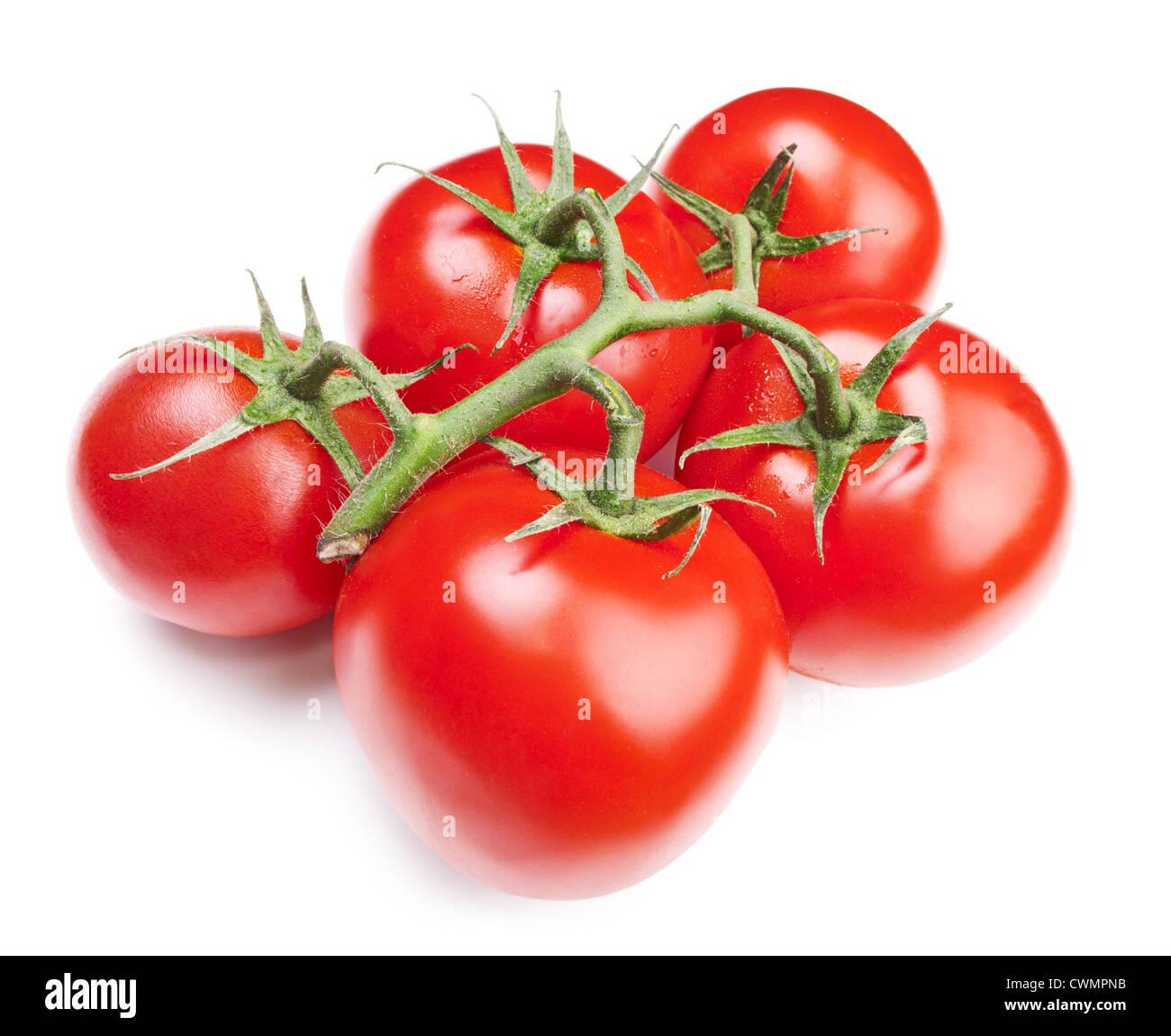 red tomato vegetable isolated on white background Stock Photo