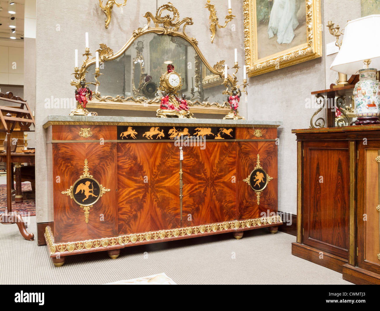 Display at Christie's Inc. Auction House, New York City Stock Photo