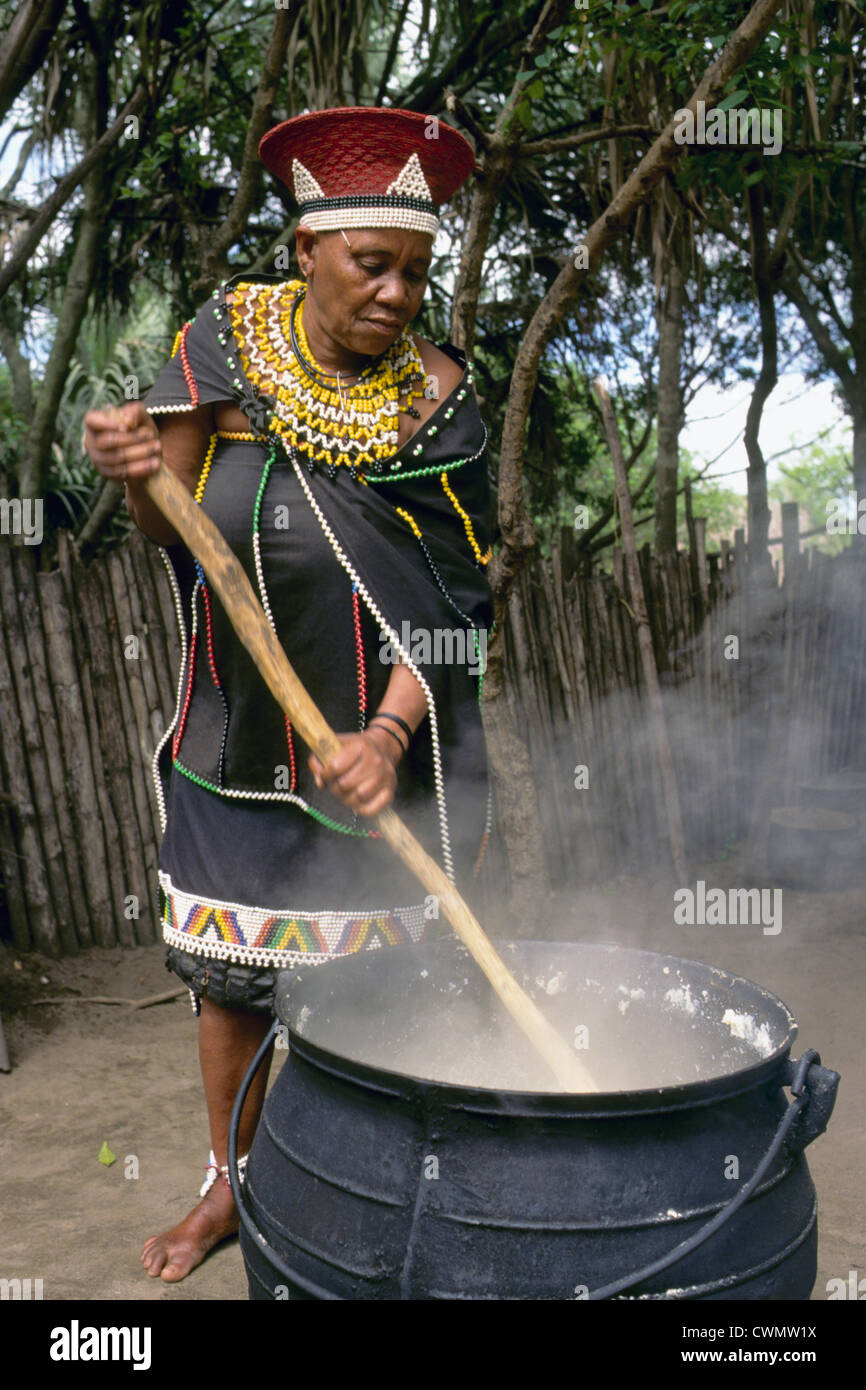 South Africa zulu woman Stock Photo