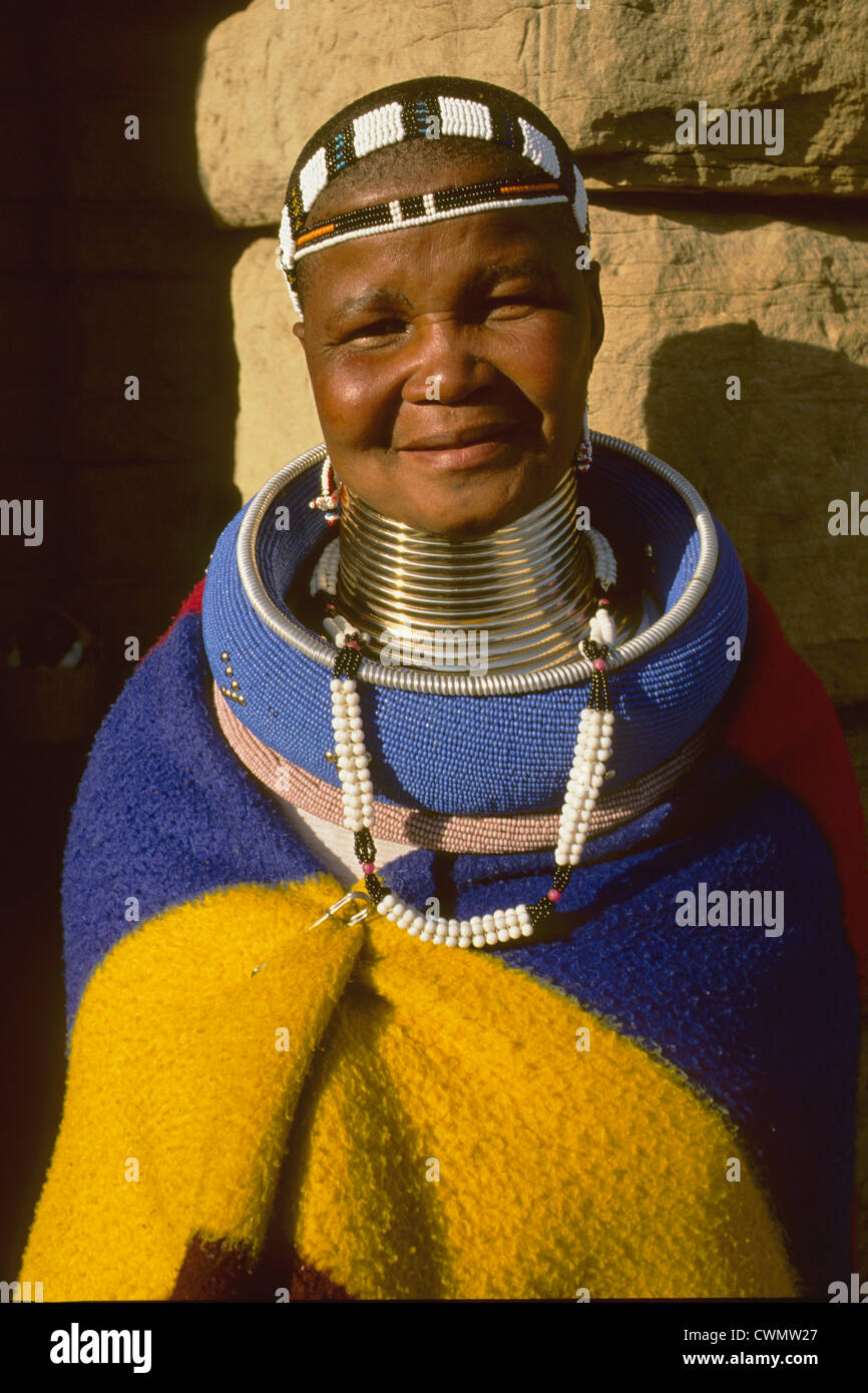 South Africa ndebele woman Stock Photo