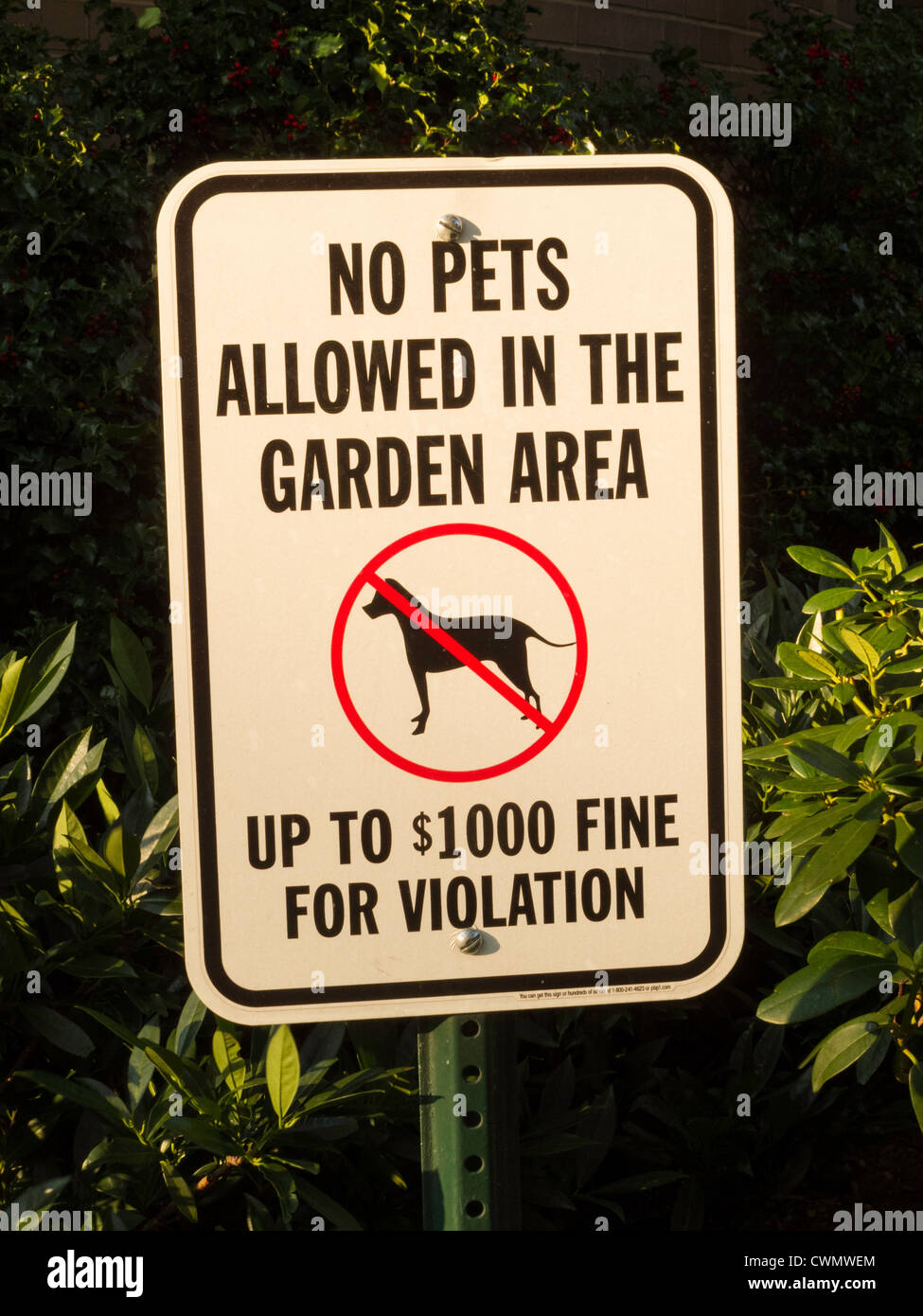 No Pets Allowed Sign Stock Photo