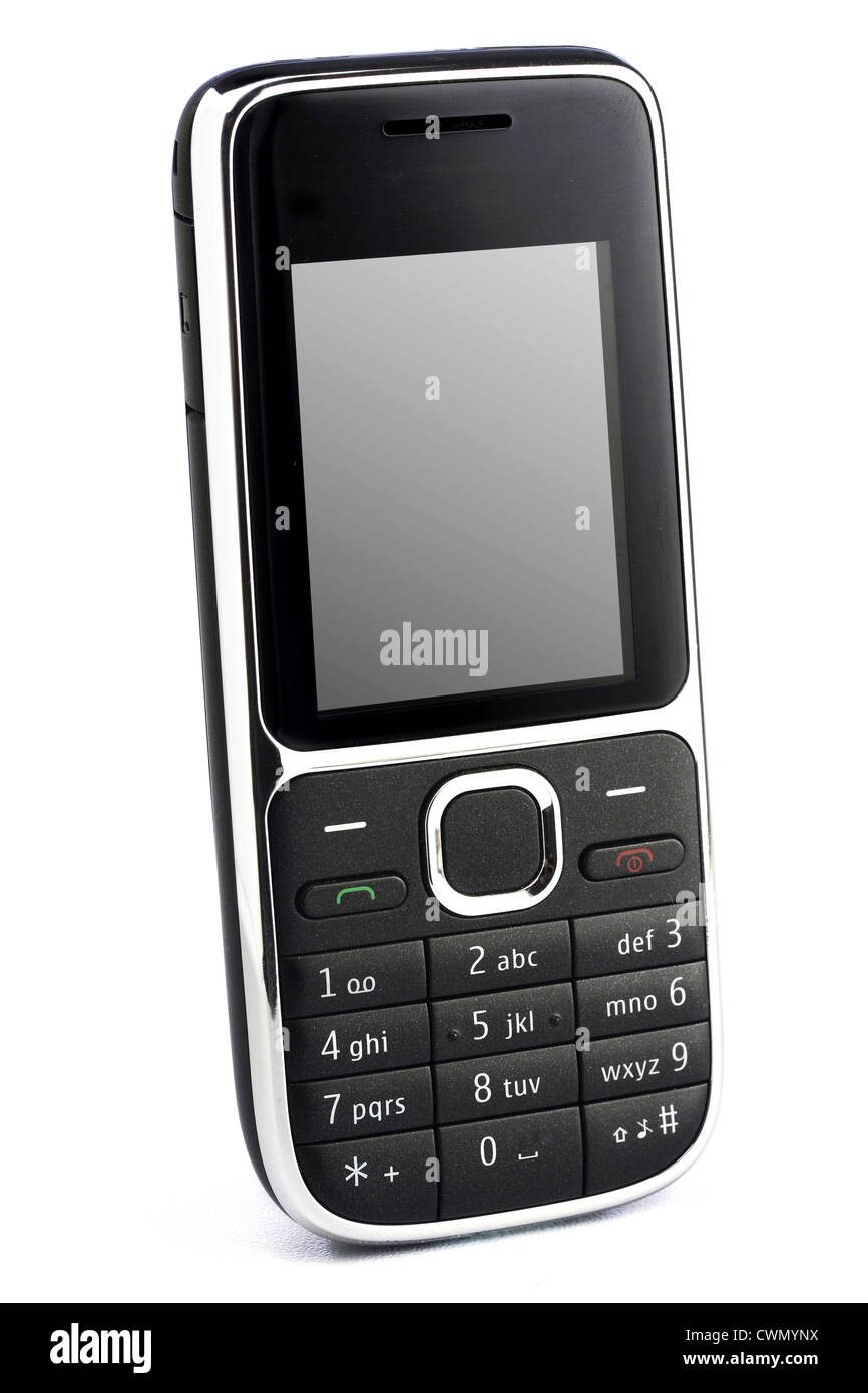 Mobile phone isolated on white background Stock Photo - Alamy