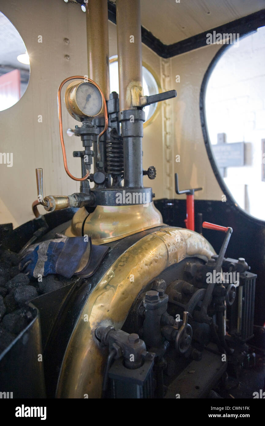 Train engine room Stock Photo Alamy