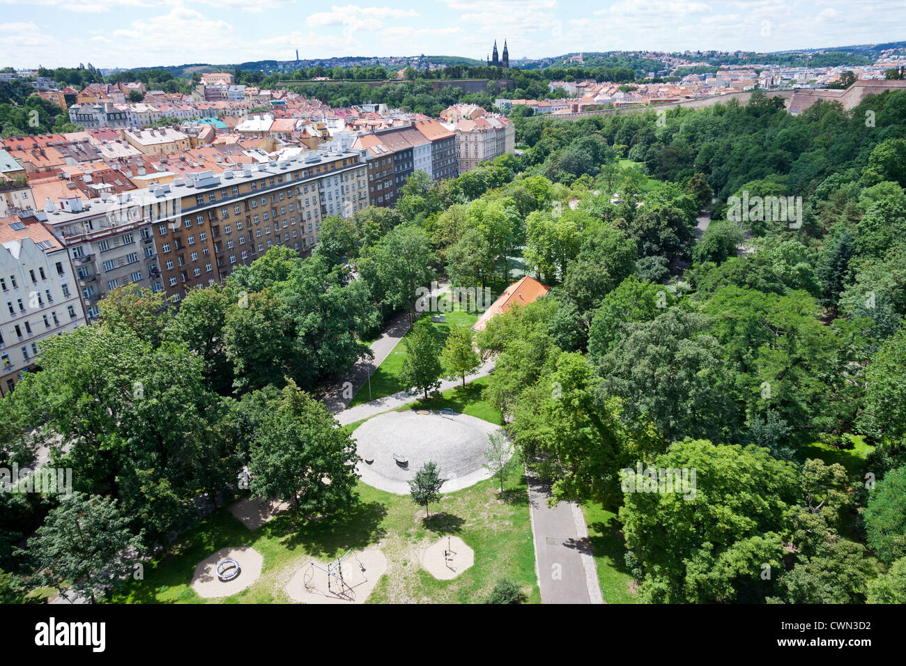 Park Folimanka, Sekaninova ulice, Nusle, Praha, Ceska republika Stock Photo