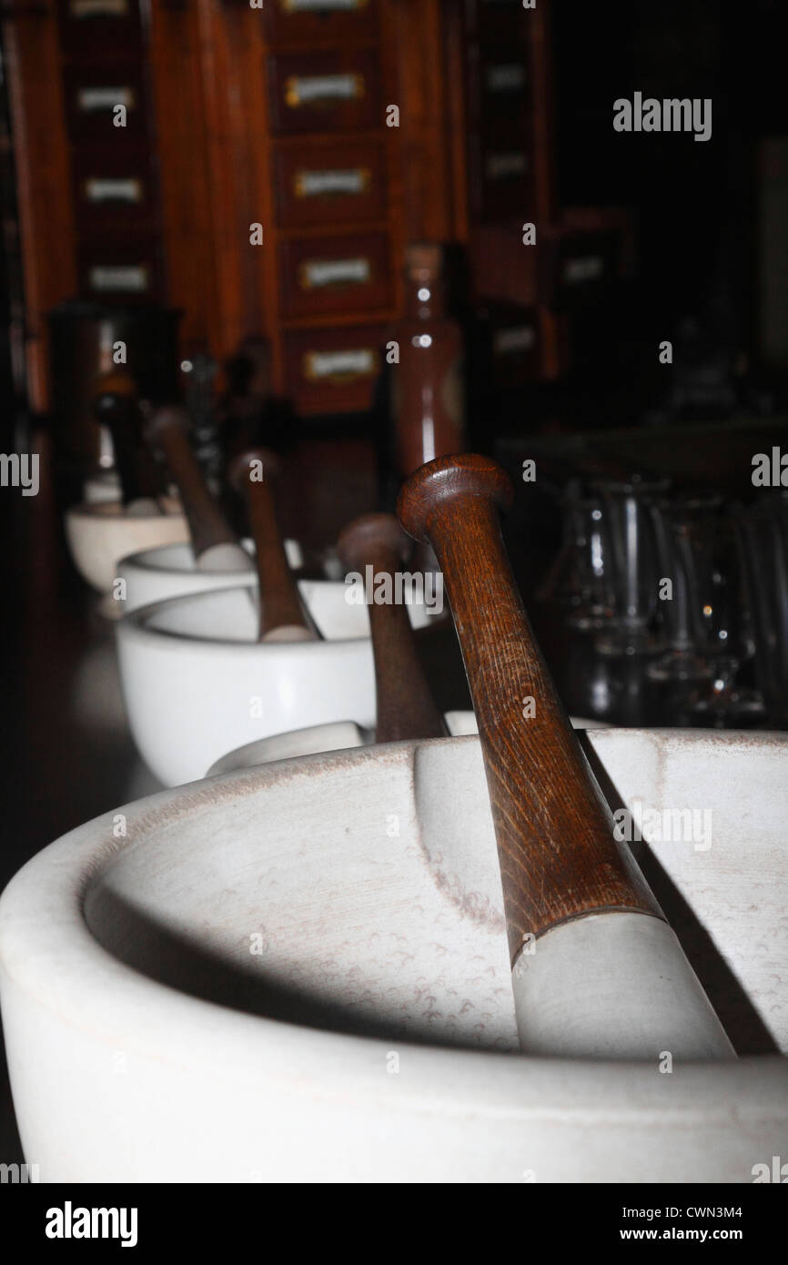 Vintage medical pharmaceutical chemical marble mortar (for pounding