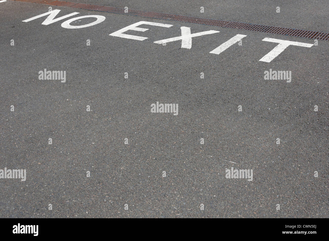 No Exit road markings Stock Photo