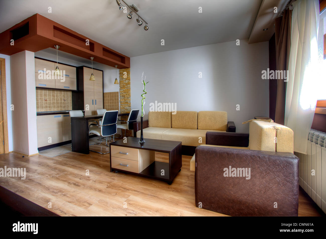 Modern mountain house interior hi-res stock photography and images - Alamy