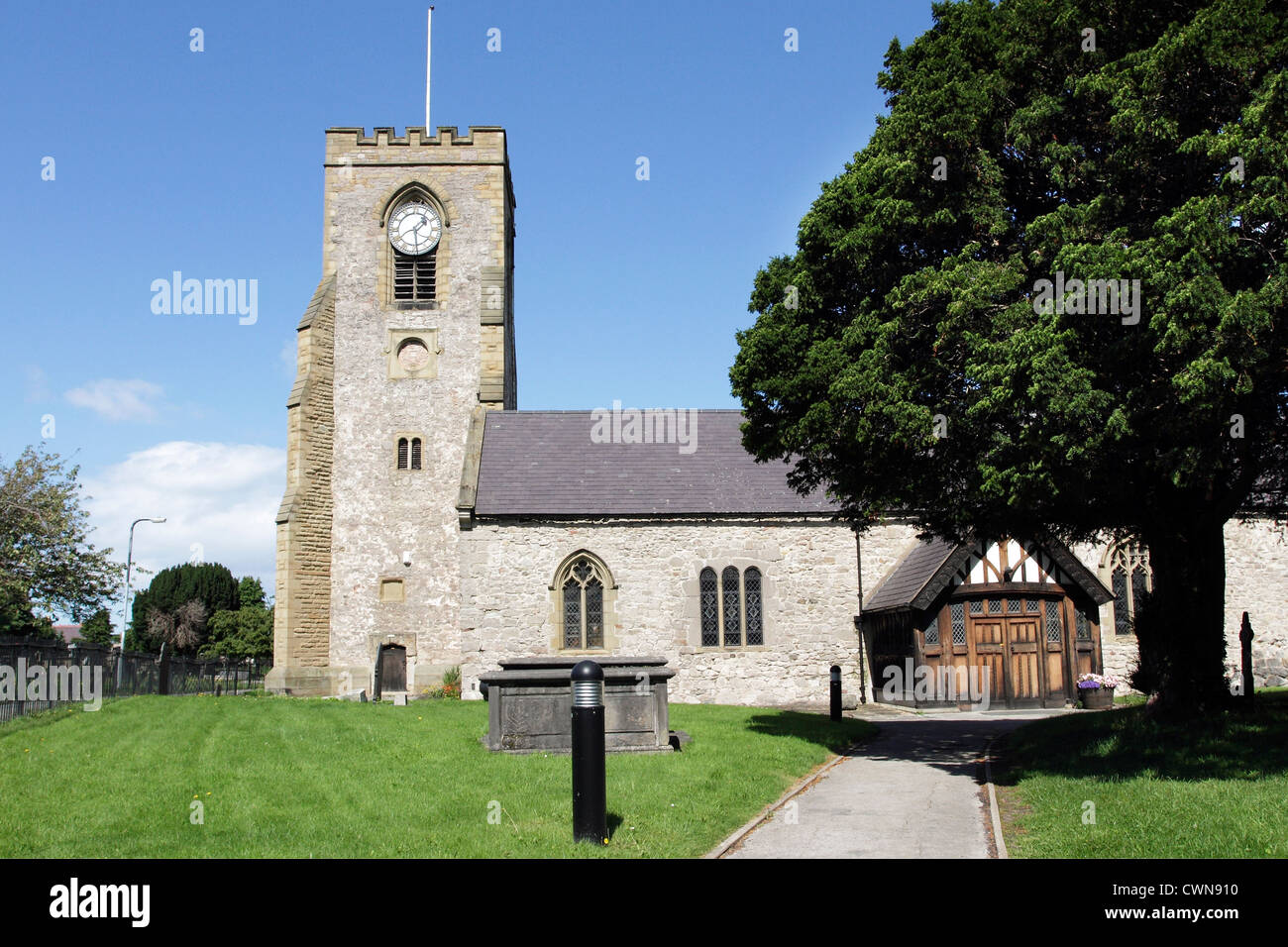 St Michael's Parish Church, Abergele, North Wales. Stock Photo