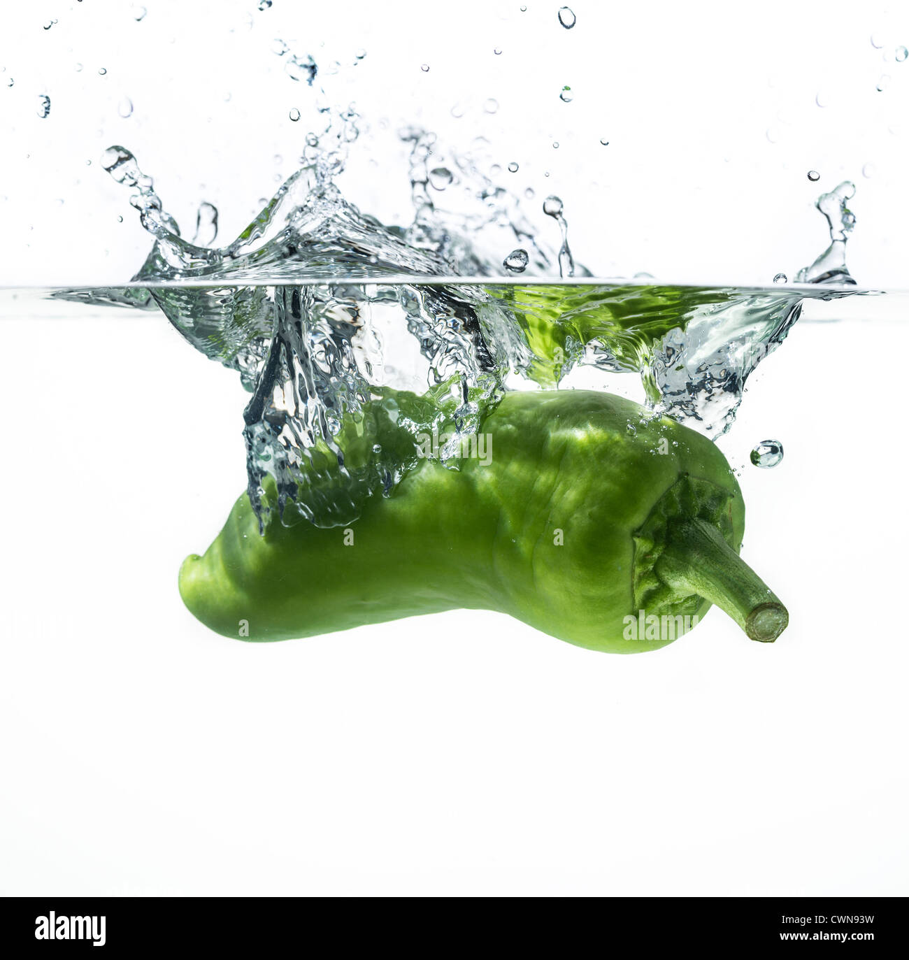 Fresh paprika in water splash Stock Photo Alamy