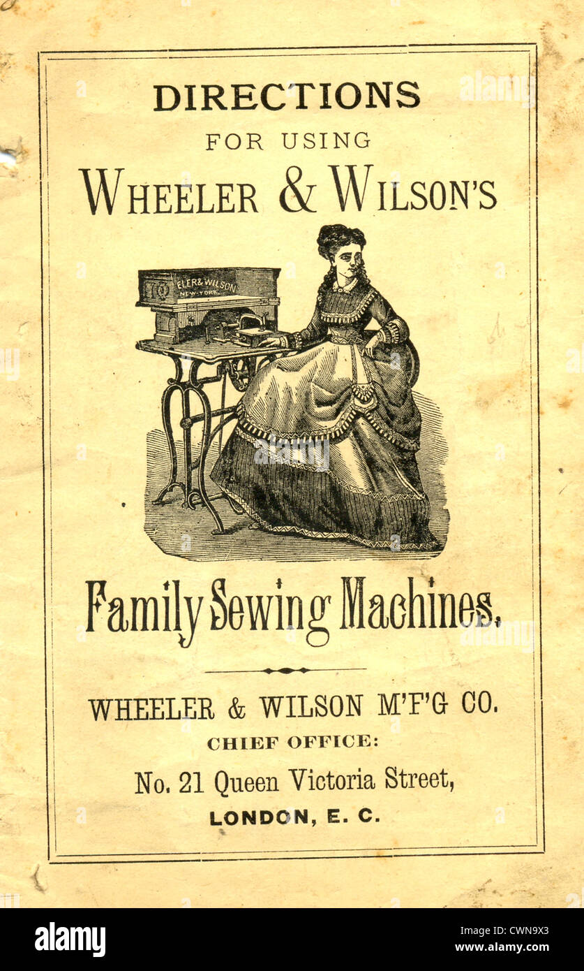 Directions leaflet for using Wheeler & Wilson's Family Sewing Machines
