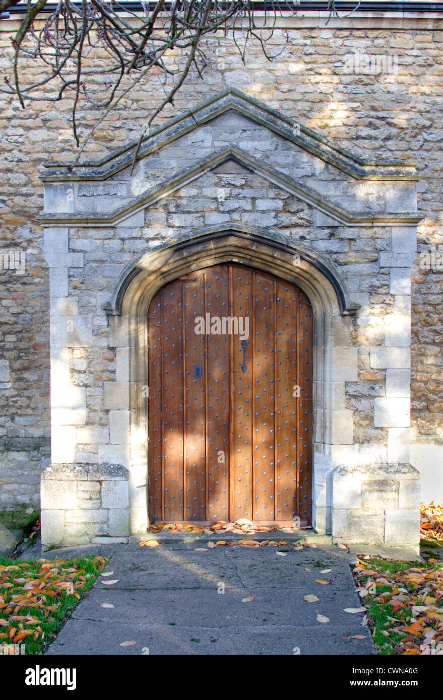 Doorway to Parish Church, Chatteris, Cambridgeshire, England, UK Stock Photo