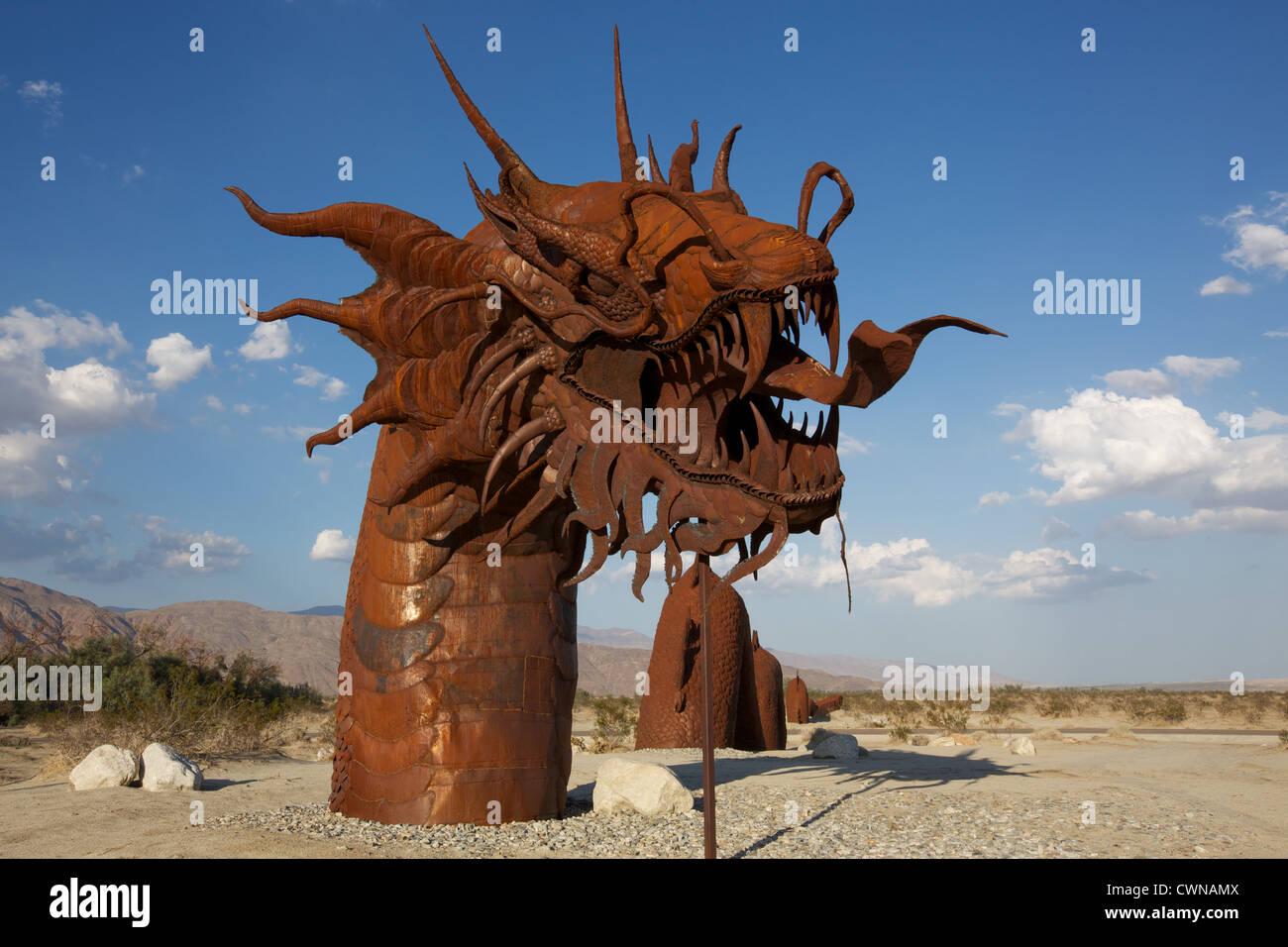 Serpent sculpture located in Borrego Springs CA Stock Photo Alamy