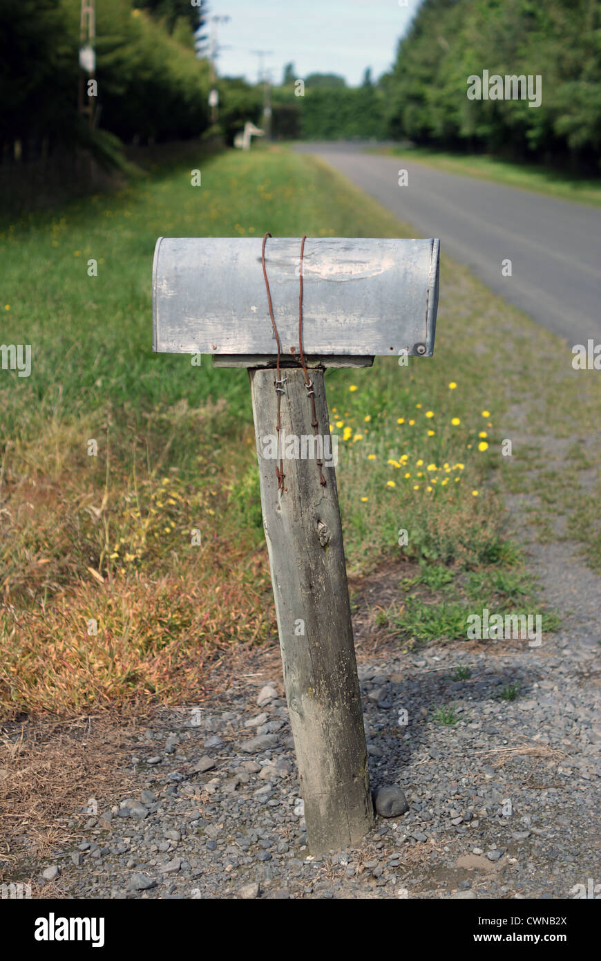 Rural post box in New Zealand Stock Photo Alamy