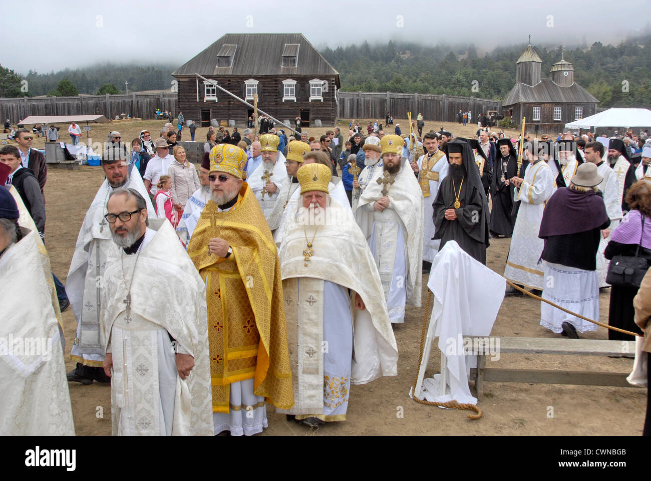 Orthodox Icon Procession Russian Orthodox Church Bicentennial Celebration at Fort Ross State ...