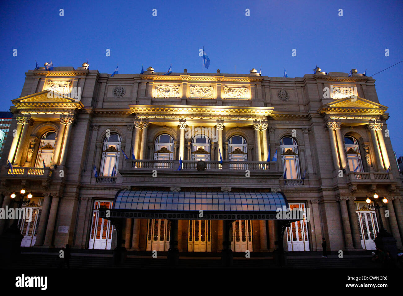 Facade of Teatro Colon, Buenos Aires, Argentina. Stock Photo