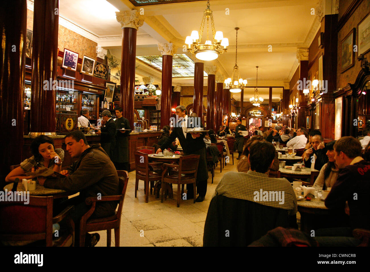 Cafe Tortoni, Buenos Aires, Argentina. Stock Photo