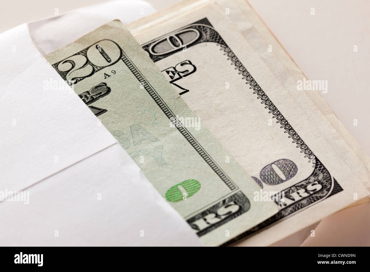 Money in an envelope Stock Photo Alamy