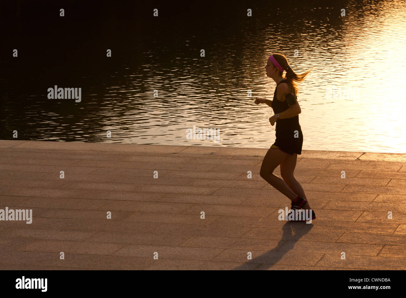 Early morning jogger - USA Stock Photo