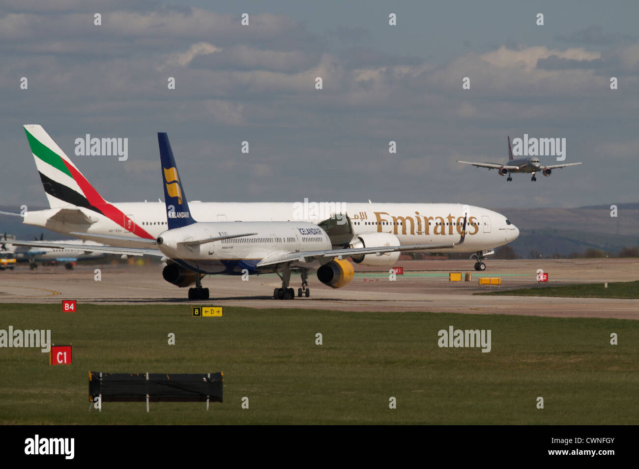 Busy airport Stock Photo