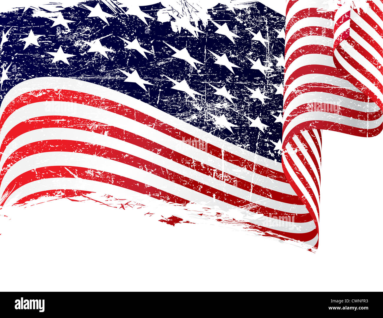 Isolated grunge USA flag with copy space Stock Photo - Alamy