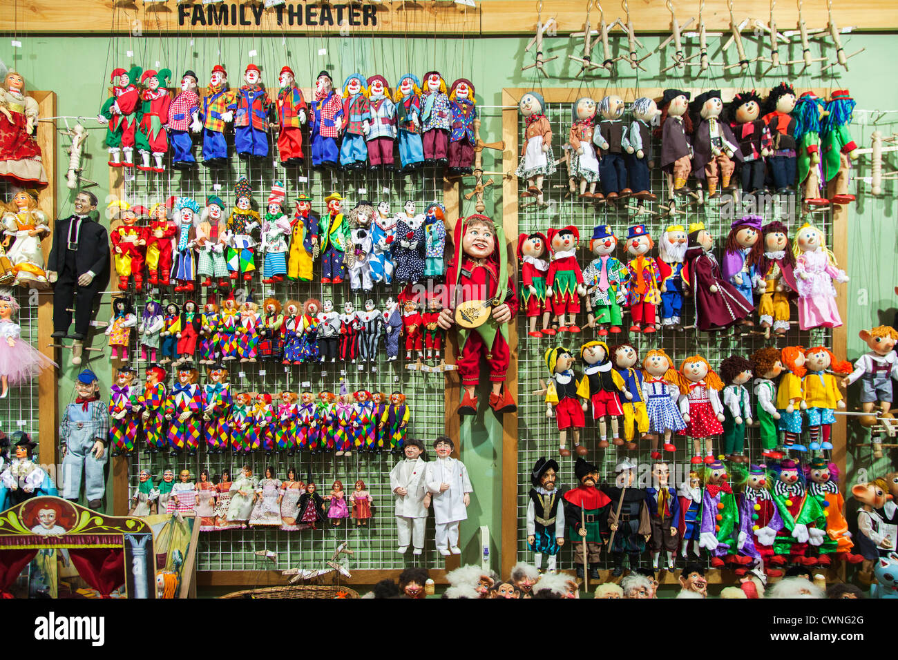 Puppets in shop in Prague, Czech Republic Stock Photo Alamy