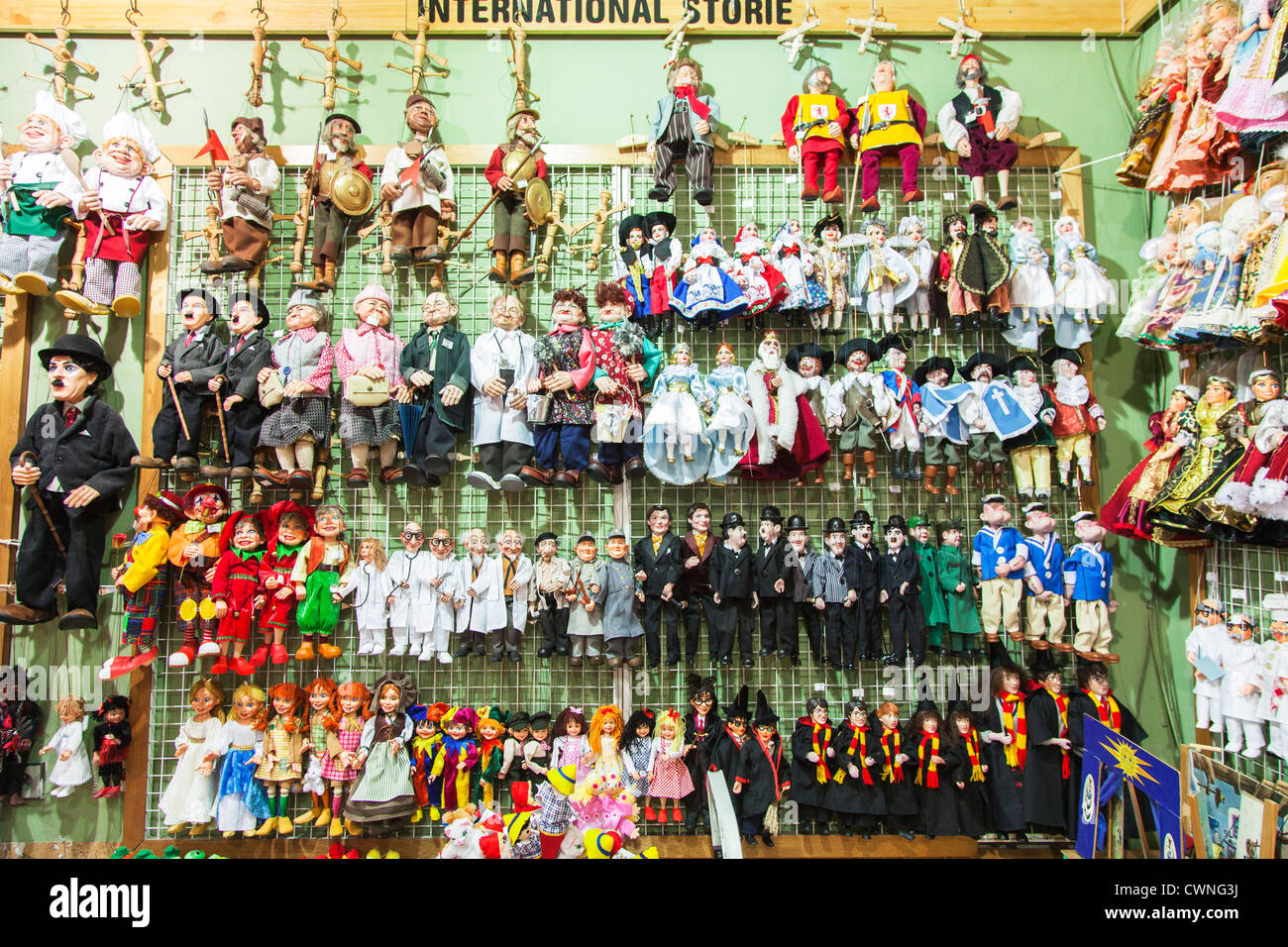 Puppets in shop in Prague, Czech Republic Stock Photo Alamy