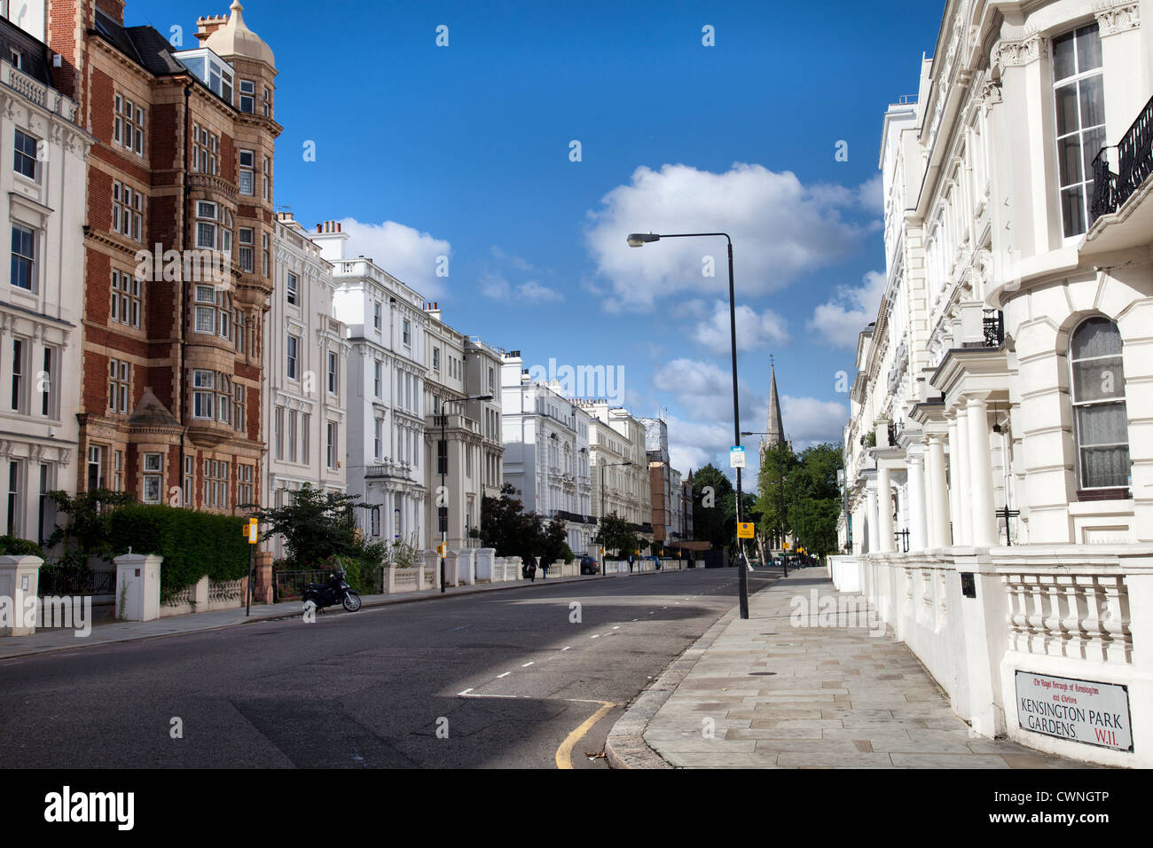 Kensington Park Gardens in Nottinghill W11 London UK Stock Photo