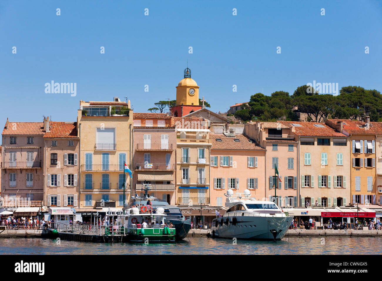 Harbor of Saint Tropez, French Riviera, Cote d' Azur, France Stock Photo