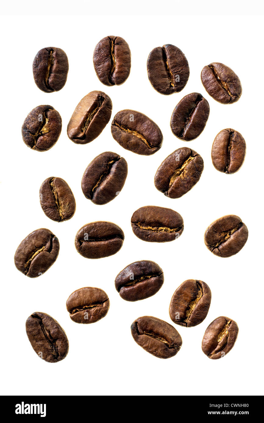 Light roasted coffee beans Stock Photo