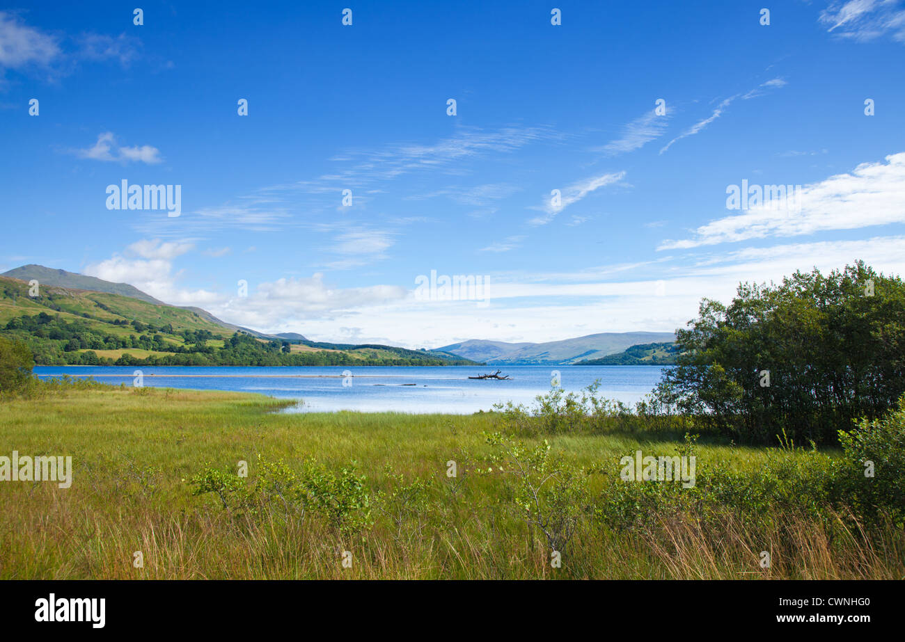 Scotland, summer landscape with Loch Tay near Killin Stock Photo