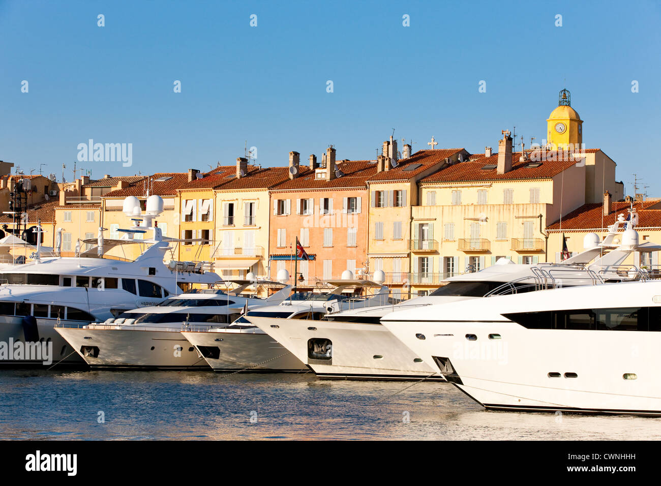 Harbor of Saint Tropez, French Riviera, Cote d' Azur, France Stock Photo