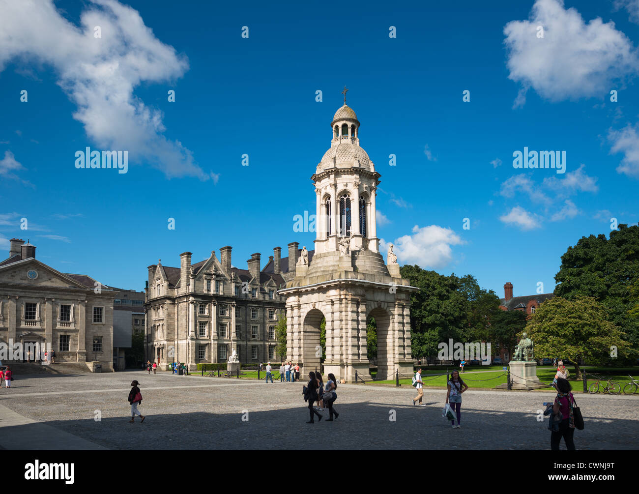 The Campanile, Trinity College, Dublin, Ireland, Europe. Stock Photo