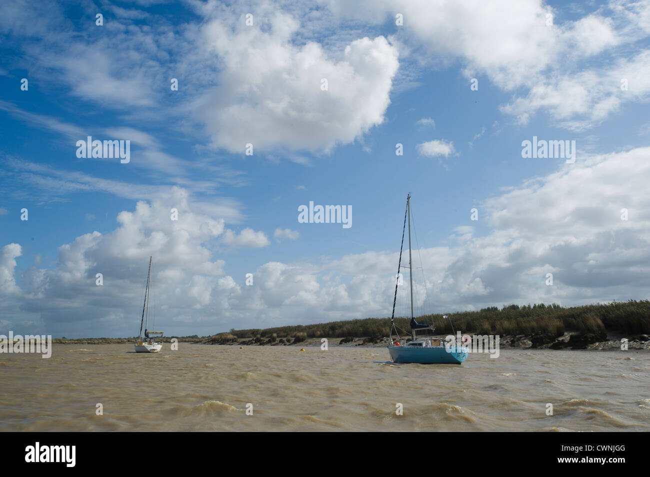 Charente Rier Anchorage on Charente river Stock Photo - Alamy