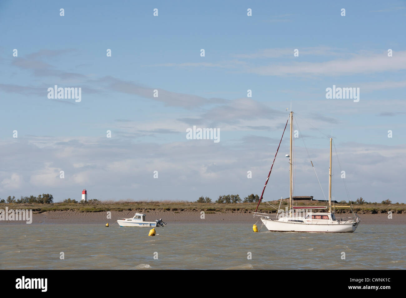 Charente Rier Anchorage in Charente river Stock Photo - Alamy