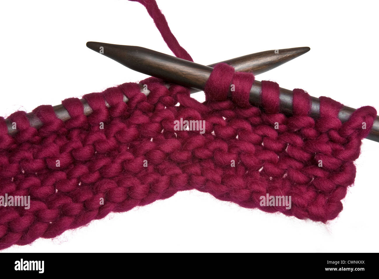 Knitting needles and wool, isolated on 100 white background Stock Photo Alamy