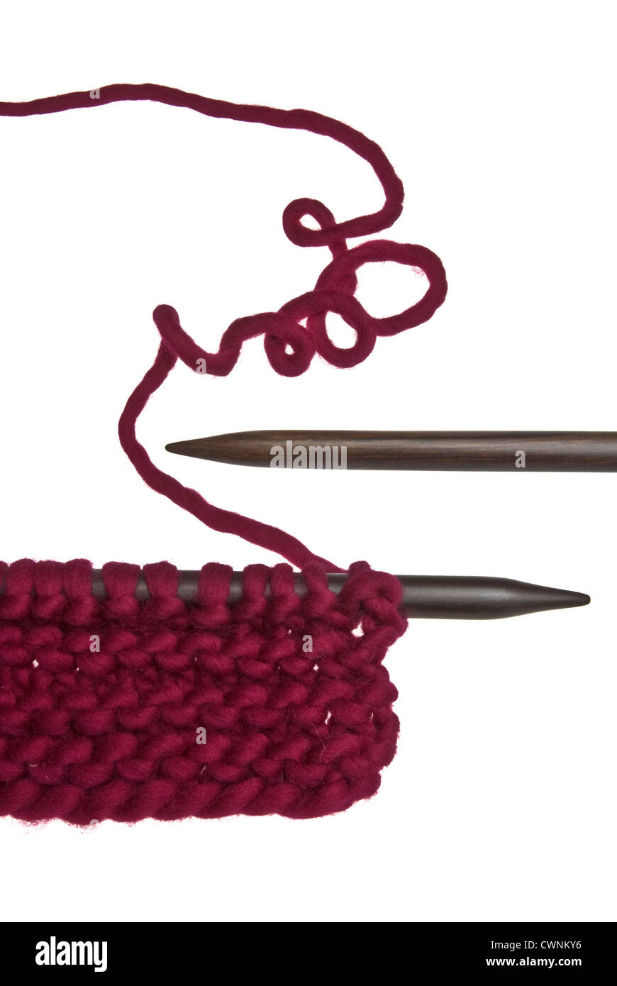 Knitting needles and wool, isolated on 100 white background Stock Photo Alamy