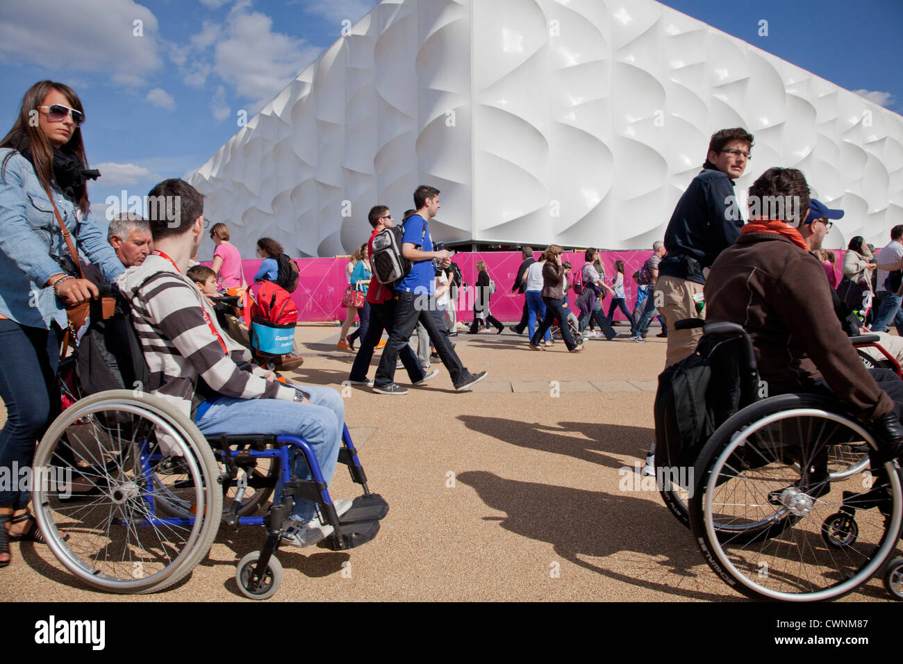 Wheelchair users at the London 2012 Paralympic Games Stock Photo