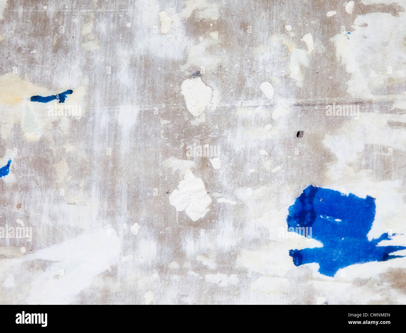 remnants of old putty on wall. texture Stock Photo