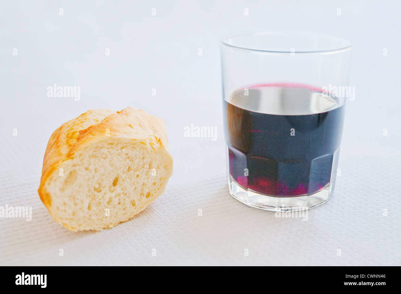 Bread and wine. Stock Photo